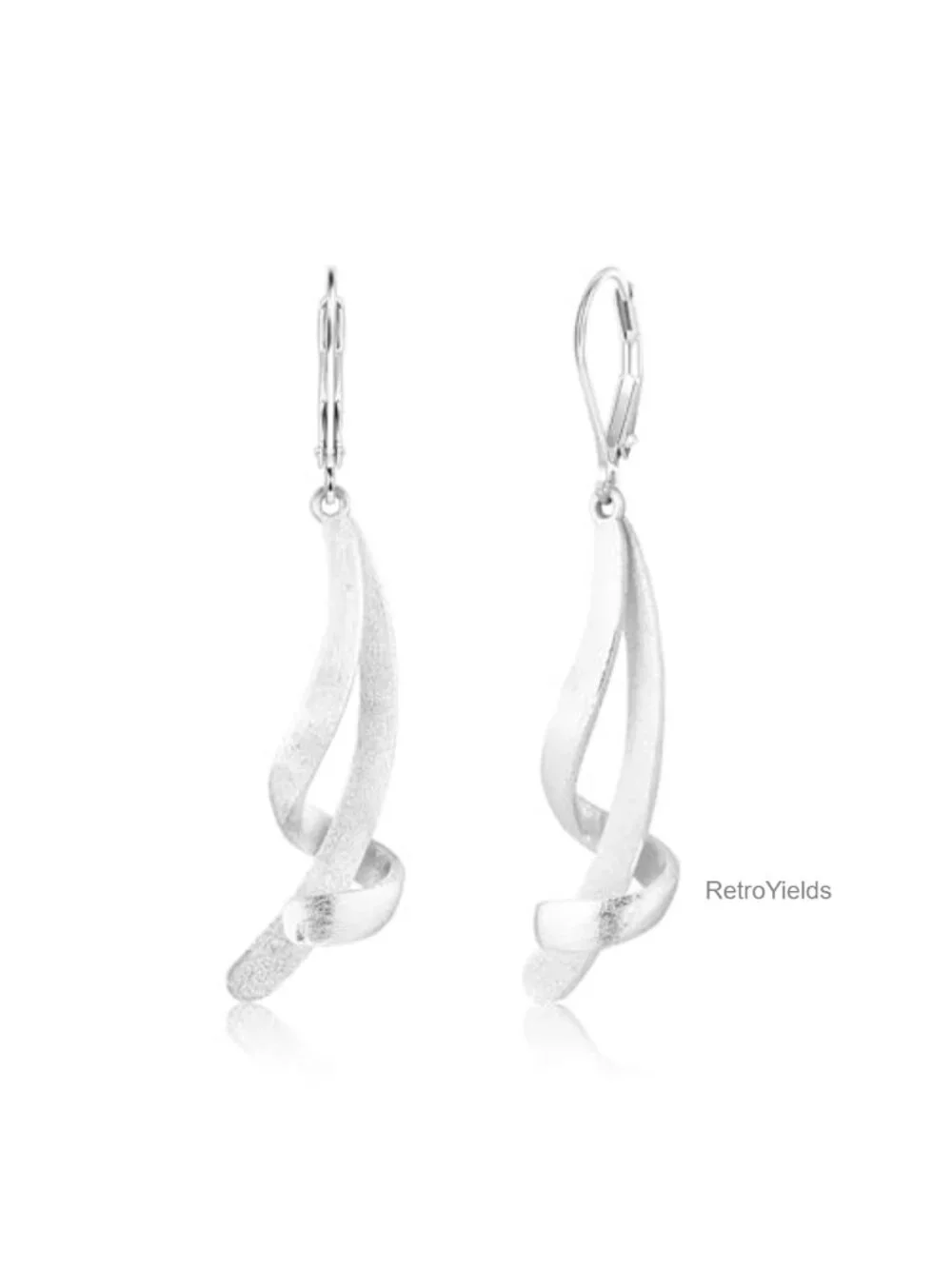 Sterling Silver Twisted Tassel Dangle Earrings for Women Hypoallergenic